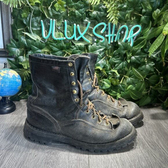 Vintage Danner Men's Super Rain Forest GTX Boot 8" Black Size 12 D Made USA - Picture 1 of 13